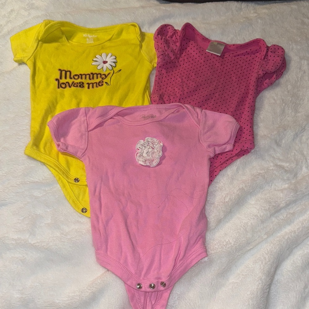 Kidgets Pink and Yellow Bodysuit Set